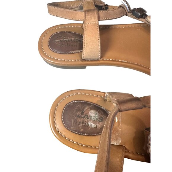 Clarks Indira Pompano Sandals Tan Color with Neutral Stones‎ Women's Size 7.5 - Picture 11 of 11
